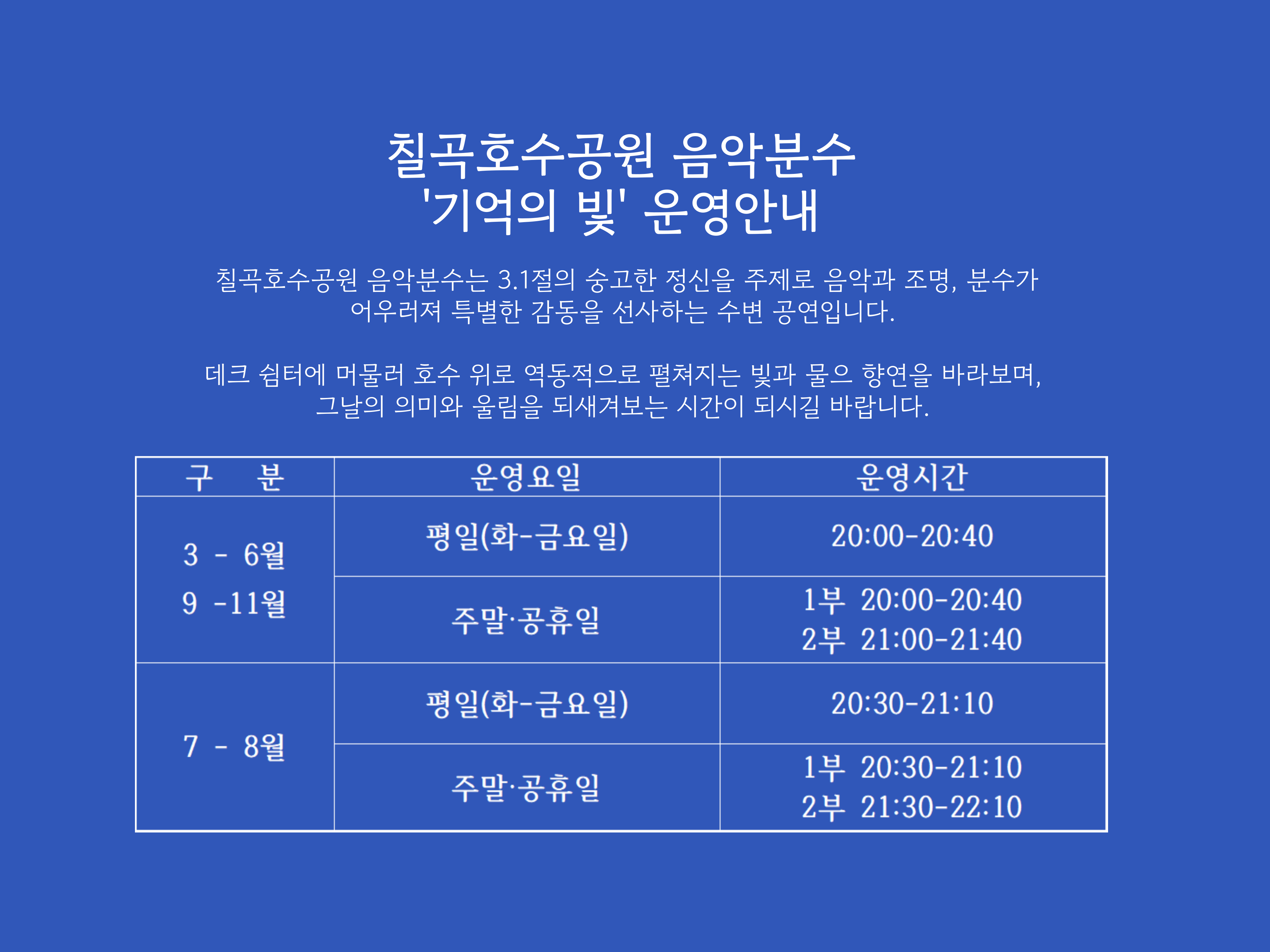 왜 우리음악분수는 3.1운동의시작하는가