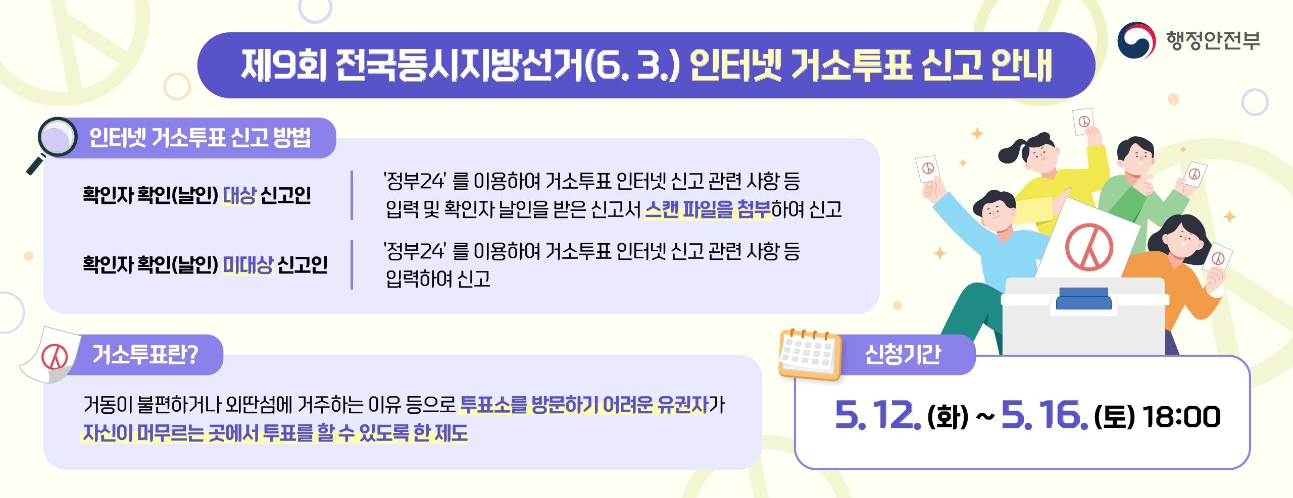 인터넷 거소투표 신고 안내