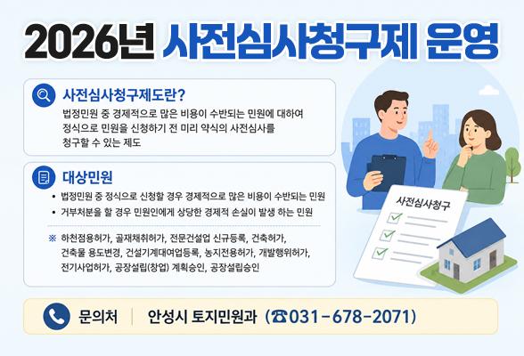 2026년 사전심사청구제 운영