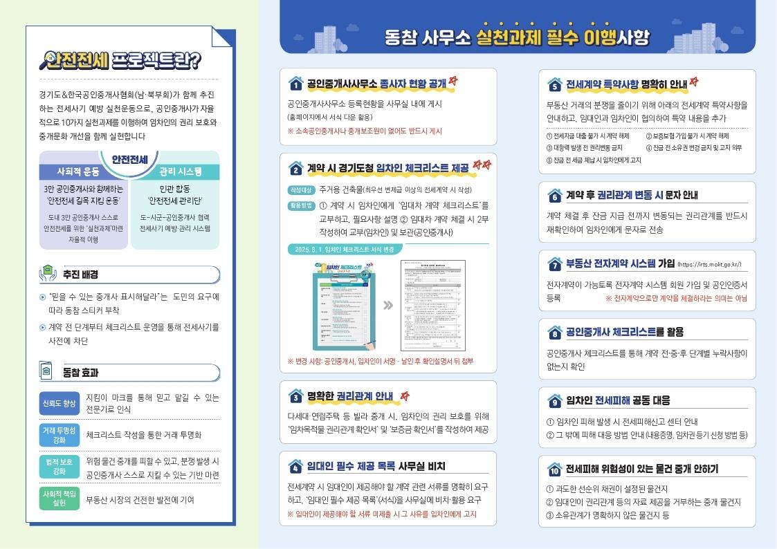 안전한 전세계약, 공인중개사사무소에서 안전전세 지킴이 마크를 확인하세요!