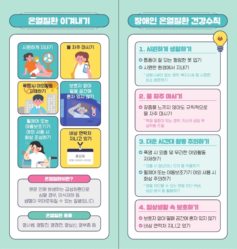 장애인 온열질환 예방 건강수칙 