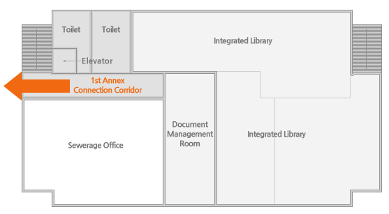 1st Annex Connection Corridor, Elevator, Toilet, Integrated Library, Document Management Room, Sewerage Office