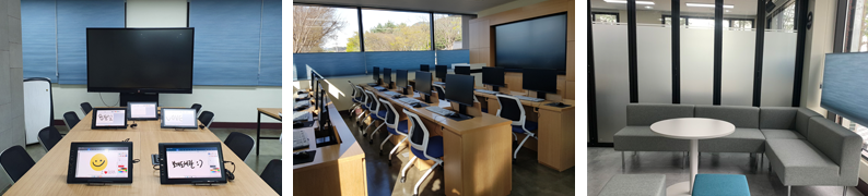 강의실, 웹툰실, 북라운지 사진